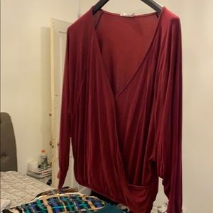 Cranberry Blouse. Bubble waist